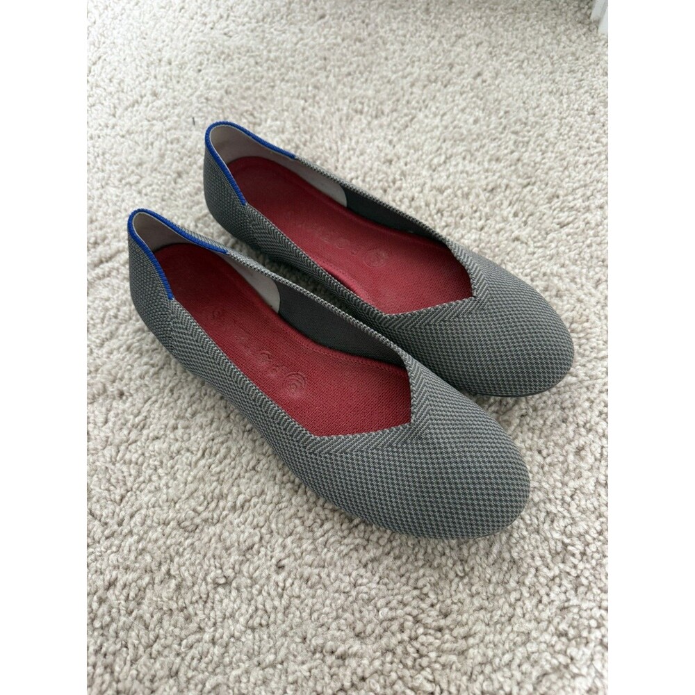 Rothy’s The Flat Women's Size 8.5 Charcoal Gray Round Toe Slip On Flat Shoes